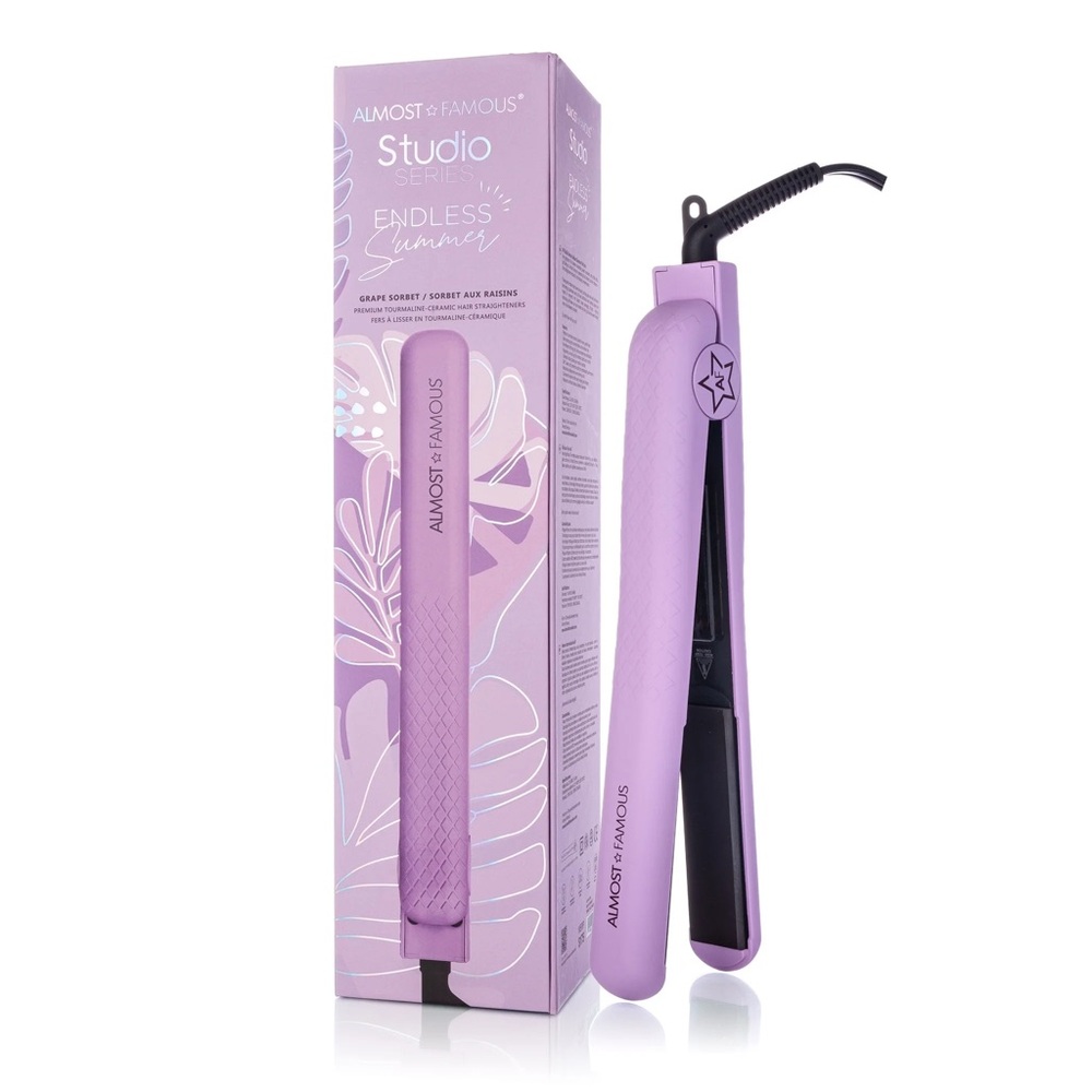 New in box Almost Famous Studio Series Grape Sorbet Hair Straightener